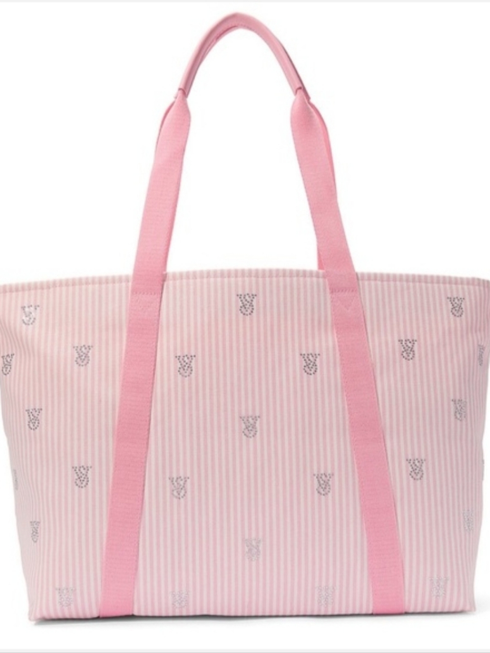 NWT Victoria's Secret VS Heritage Stripe Canvas Tote Bag